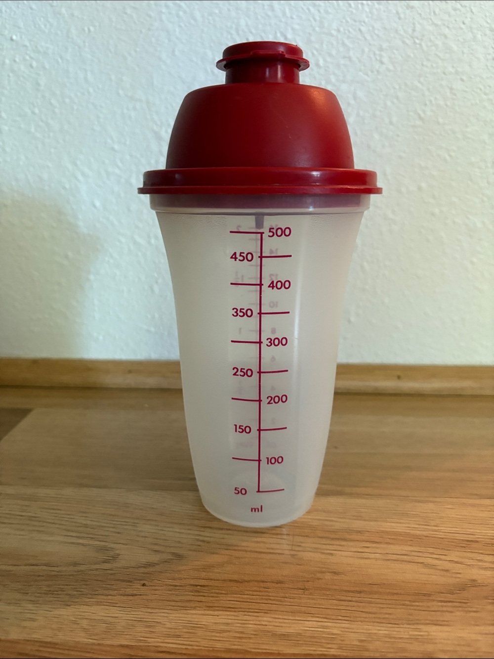 Tupperware vintage Red Shake & Take Bottle